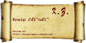Kneip Zénó névjegykártya